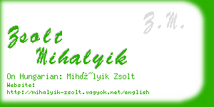 zsolt mihalyik business card